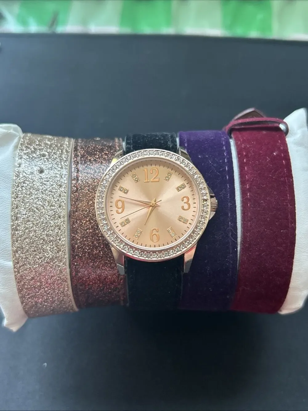 Rose Gold Tone Interchangeable Bands Women’s Quartz Watch